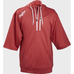 Rawlings Adult 1/2 Sleeve Performance Hoodie Size 2XL Reddish NWT